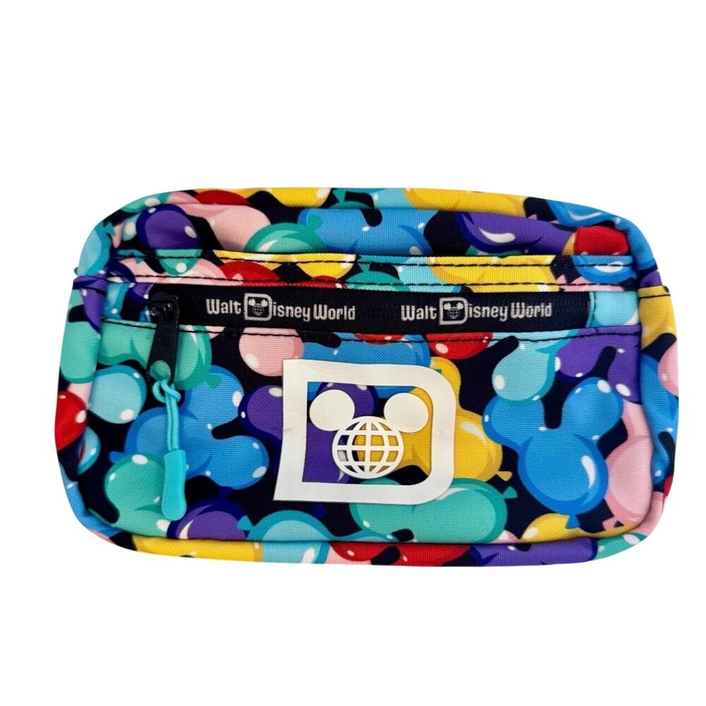 NEW Disney Parks Belt Bag Mickey Mouse Balloons Print Adjustable Strap